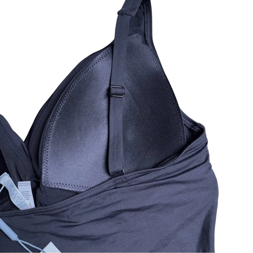 Nwt Sea Level One Piece Swimsuit Twist Top Ruched Sz 10 - Picture 9 of 13